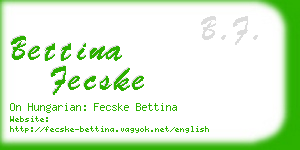bettina fecske business card
